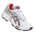 ASICS GeL-CUMULUS 10  (TN894) WHITE/ STEEL/ GREY / RED (0179) For WOMEN