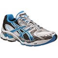 ASICS NIMBUS 10 (TN840) WHITE/BLUE/BLACK (0141) for MEN (CLOSE-OUT MODEL)