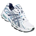 ASICS GEL-NIMBUS 11 T991N WHITE/NAVY/ICEBLUE (0150) for WOMEN-Closeout