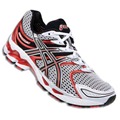 ASICS  GEL-KAYANO 16 T000N White/Black/Fire Red (0190) for Men FREE SHIPPING (USA ORDERS ONLY)