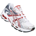 ASICS GEL-NIMBUS 11 T991N WHITE/TANGO/LIGHTNING (0122) for WOMEN-Closeout