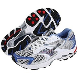 Mizuno Wave Inspire 5 410346.735H Silver/Metallic Blue-High Risk Red  for Women