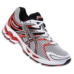 ASICS  GEL-KAYANO 16 T000N White/Black/Fire Red (0190) for Men FREE SHIPPING (USA ORDERS ONLY)