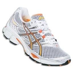 ASICS GEL-CUMULUS 11 T997N WHITE/GRANITE/ORANGE (0177) for WOMEN