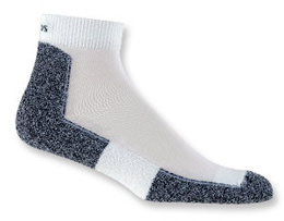 Thorlo Socks Lite Running With Coolmax White Mini Crew For Men 3 Pack (Lrmxm-12)
