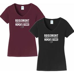 Rosemont Women's Soccer 2024 S Port & Company Ladies Fan Favorite Short Sleeve V-Neck Tee LPC450VRWS24