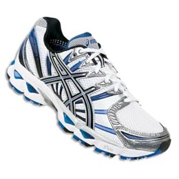 Asics Nimbus 12 Men's Running Shoes White, Black, Royal Blue T045N 0190