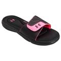 Under Armour Women's Ignite VI Slides in Black Pink 1243714-003