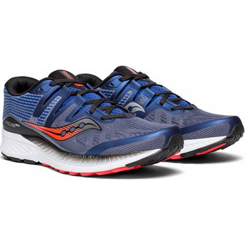 red and blue saucony