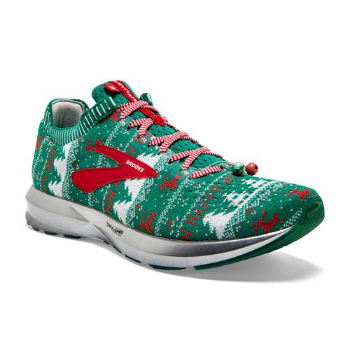 Brooks Levitate 2 Men's Ugly Christmas Sweater Running Green White Red 1102901D322