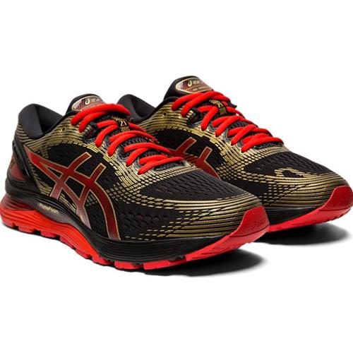 Asics Gel Nimbus 21 Mugen Men's Running Shoe Black, Classic Red 1011A257 001