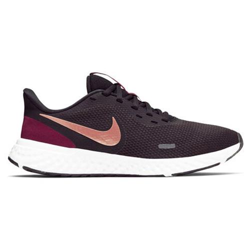 nike revolution 5 black copper maroon