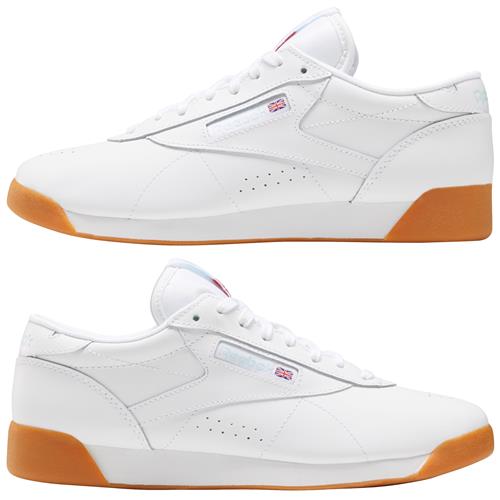 fractura basura musical Reebok Freestyle Lo White, Gum Women's Classic FZ2034