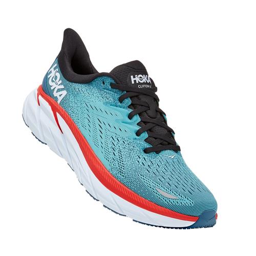 Hoka One One Clifton 8 Men's Wide EE Real Teal Aquarelle 1121374 RTAR