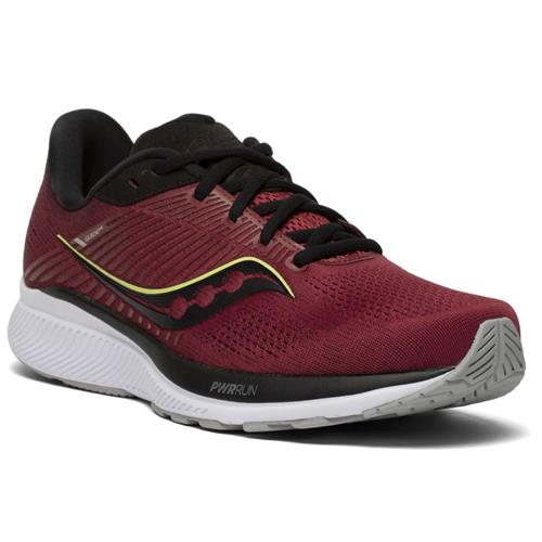 Saucony Guide 14 9.5 , Mulberry/Lime (Men's)