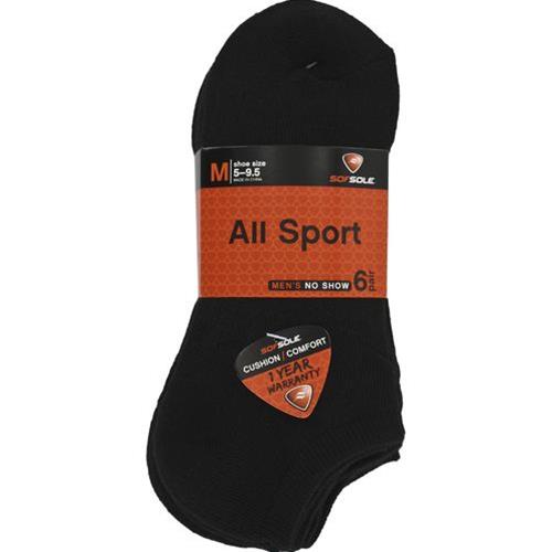 Allsport No Show Socks Medium 3-Pack 88879