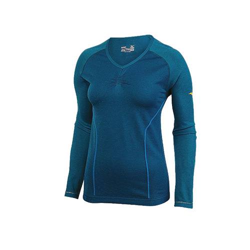 Mizuno Breath Thermo Women's Seamless Long Blue Sapphire 421347.7N7N