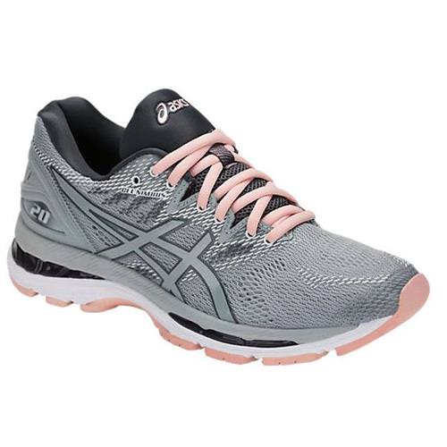 Asics Gel Nimbus 20 Women's Running Shoe Mid Grey Mid Grey Seashell Pink T850N 9696