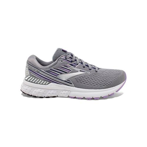 Brooks Adrenaline GTS 19 D Wide Grey Lavender Navy Women Running Shoes 120284 1D 