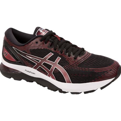 asics black red