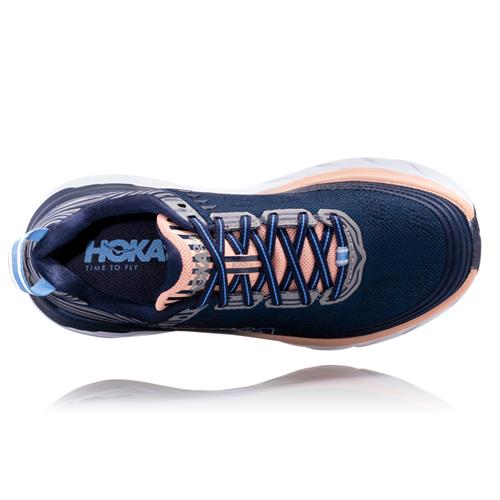 Hoka One One Bondi Women's Mood Indigo, Dusty Pink 1019270 MIDP
