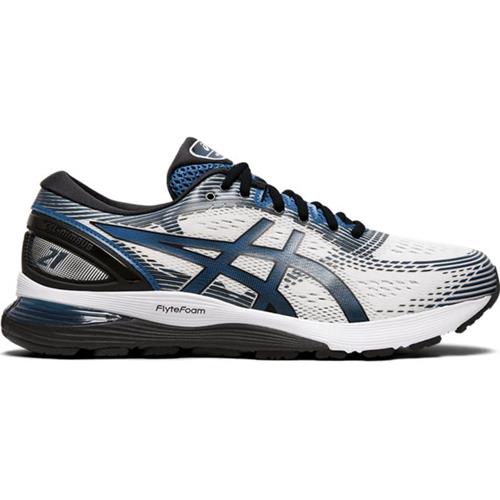 Asics Gel Nimbus 21 Men's Running Shoe White, Deep Sapphire 1011A169 100