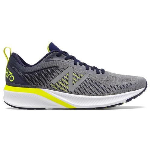 New Balance 870v5 Men's Wide EE Running Shoe Gunmetal, Pigment, Sulphur Yellow M870GY5