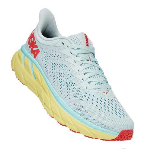 Hoka One One Clifton 7 Women's Wide D Morning Mist, Hot Coral 1110535 MMHC
