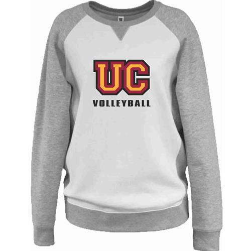 Ursinus Volleyball Pennant Women's Varsity V-Notch Crew Fleece Sweatshirt 5421UV
