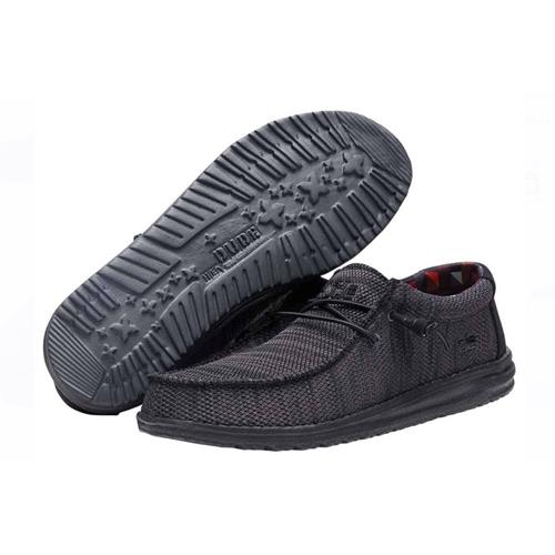 Hey Dude Wally Sox Mens Jet Black 110354935