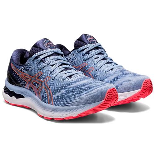 Asics Gel Nimbus 23 Women's Running Mist, Blazing Coral 1012A885 412