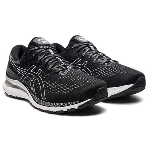 Asics Gel Kayano 28 Men s Wide 4E Running Shoe Black White 1011B191 003