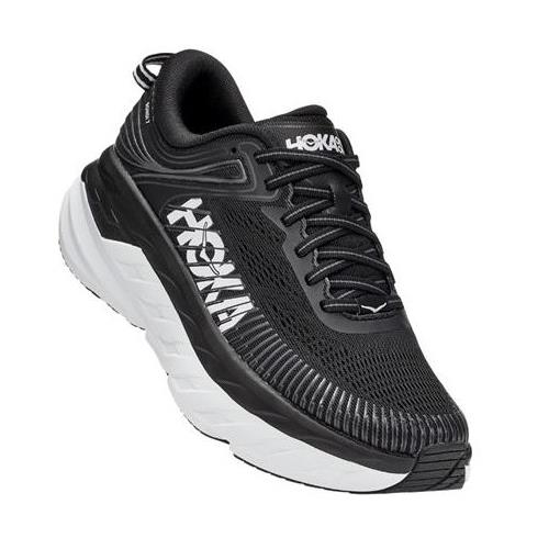 Hoka One One Bondi 7 Men's Wide EE Black, White 1110530 BWHT