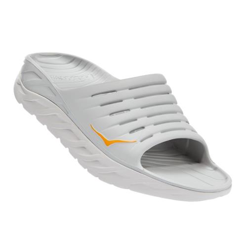 Hoka One One Ora Recovery Slide Mens Lunar Rock, Radiant Yellow 1099673 LRRY