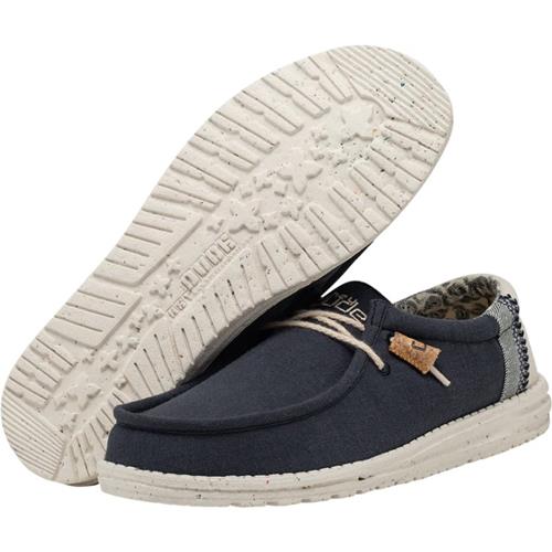 Hey Dude Wally Linen Men's Natural Navy 110792568