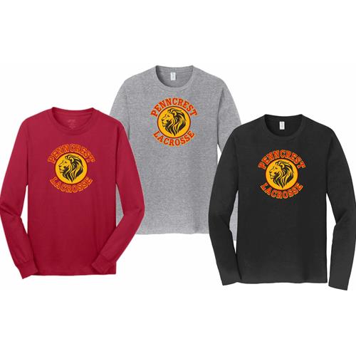 Penncrest Lacrosse Fall 2023 S Port & Company Youth and Adult Long Sleeve Core Cotton Tee PC54LSPLF23