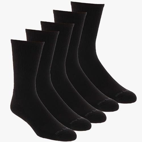 New Balance Active Cushion Men's Crew Black 5-Pack NBM201