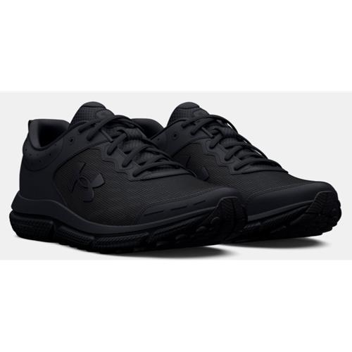 Under Armour Charged Assert 10 Men's Wide 4E Running Shoe in Black 3026176-002