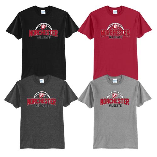 Norchester Wildcats Basketball S Port & Company® Short Sleeve Essential Tee PC55NWB