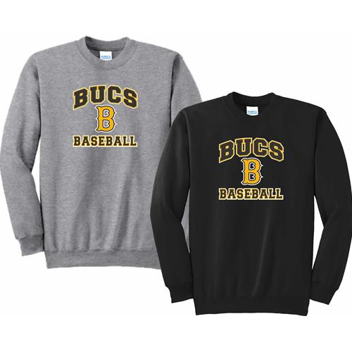 Bucs Baseball 2023 S Port & Co. Essential Fleece Crewneck Sweatshirt PC90IBB23