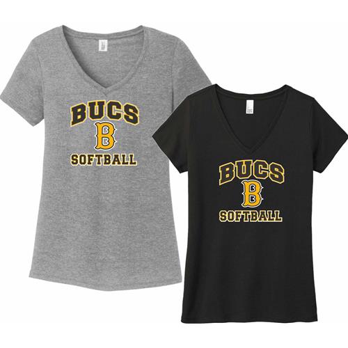 Bucs Softball 2023 S District Made Ladies Perfect Tri V-Neck Tee DM1350LIBS23