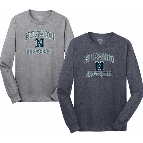 Norwood Softball 2023 S Port & Company Long Sleeve Core Cotton Tee PC54LSNS23