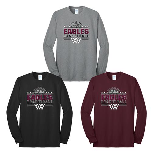 Chichester Basketball 2023 S Port & Company® Long Sleeve Essential Tee PC61LSCB23