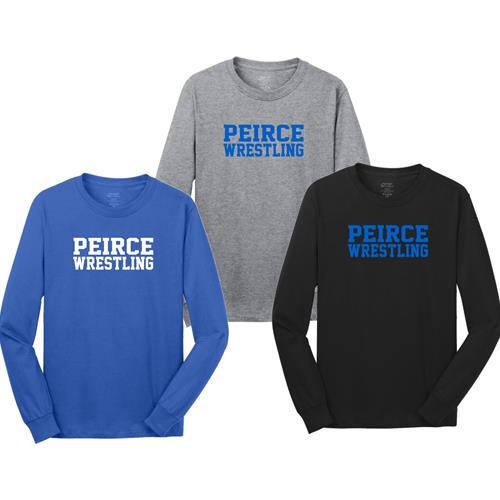 Peirce Wrestling 2023 S Port & Company Long Sleeve Core Cotton Tee PC54LSPW23