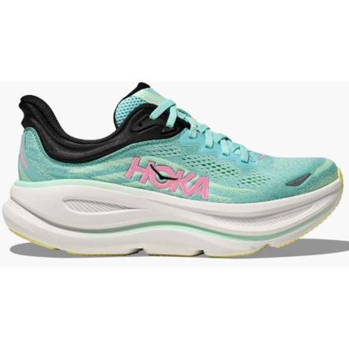 Hoka One One Bondi 9 Women's Wide D Blue Spark, Mint Fluorite