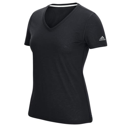 Adidas Women's Ultimate Short Sleeve V-Neck Black T-Shirt 4776-005
