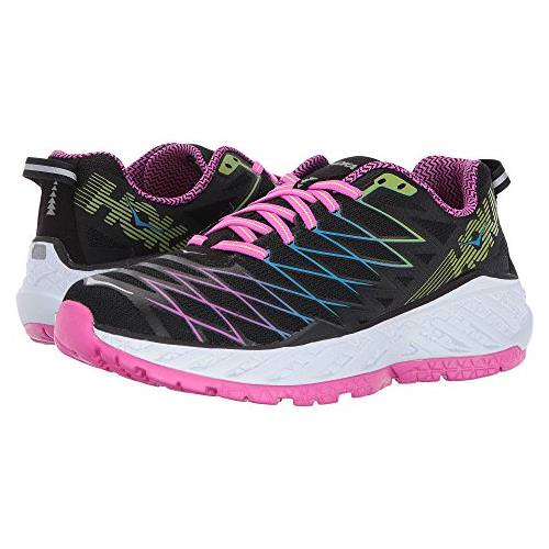 Hoka One One Clayton 2 Women's Black, Fuchsia, Green Glow 1014777 BFGG