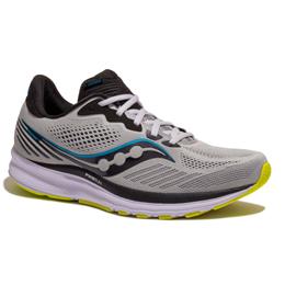 Saucony Ride 14 Men's Running Wide EE Fog, Black, Storm S20651-35