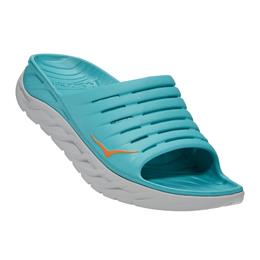 Hoka One One Ora Recovery Slide Mens Aquarelle, Blazing Orange 1099673 ABOR