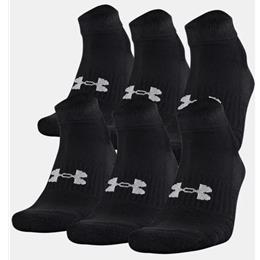 Under Armour Training Black Cotton Low Cut 6-Pack Socks 1346786-001